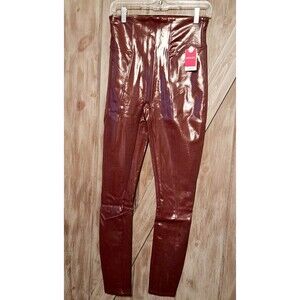 Spanx 20301T Faux Patent Leather Leggings Ruby M Tall Liquid Gloss Party Concert